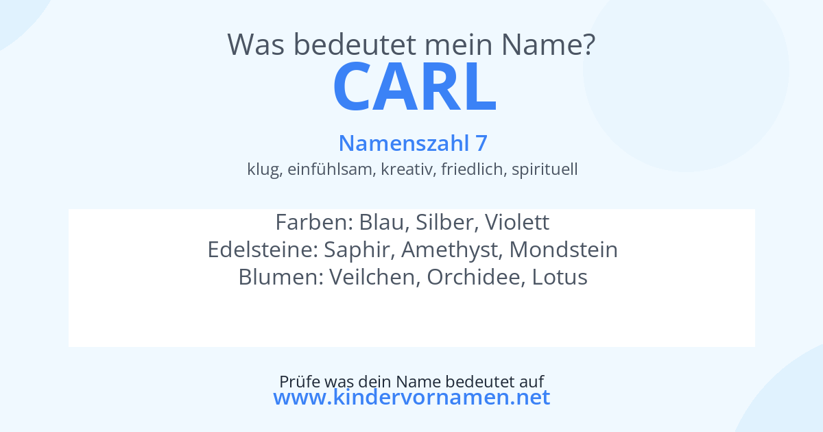 Was bedeutet der Name Carl?