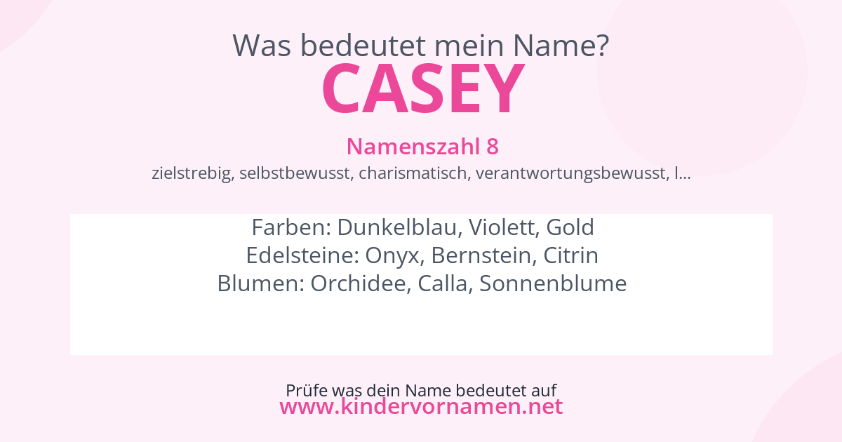 Was bedeutet der Name Casey?