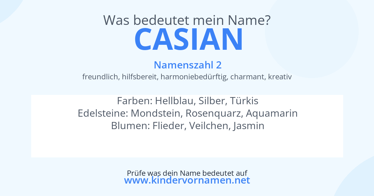 Was bedeutet der Name Casian?