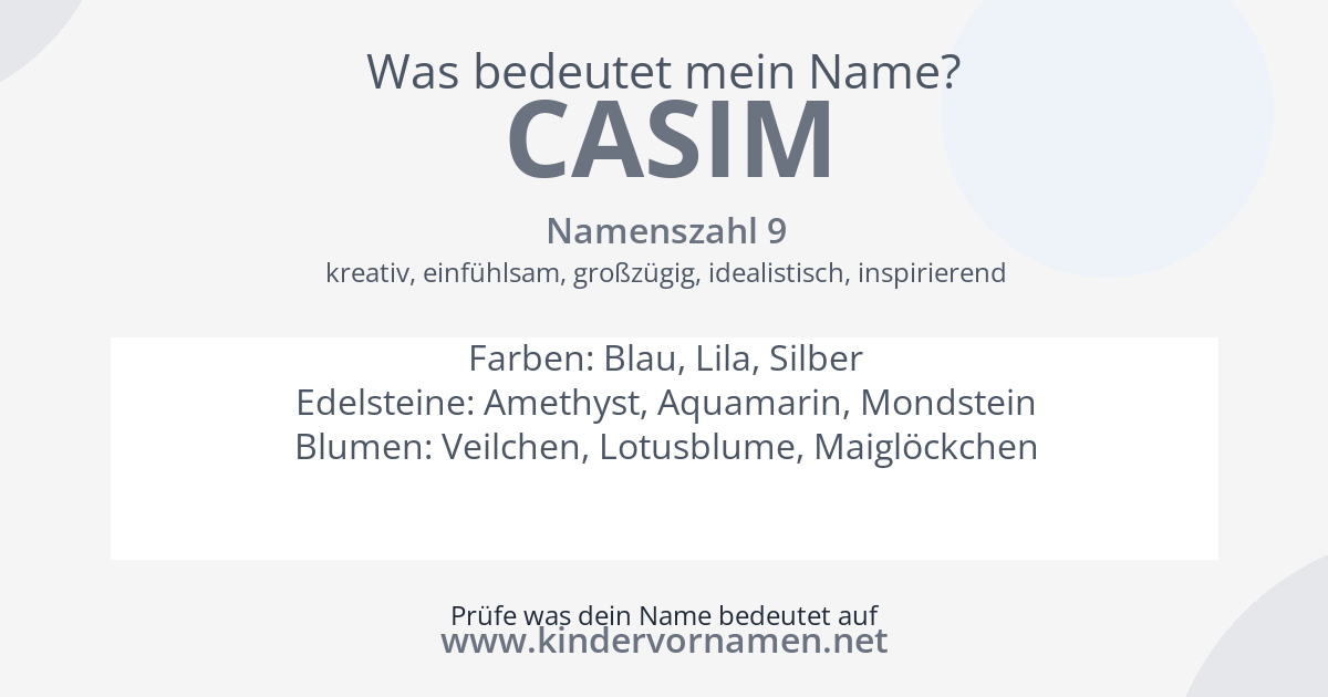 Was bedeutet der Name Casim?