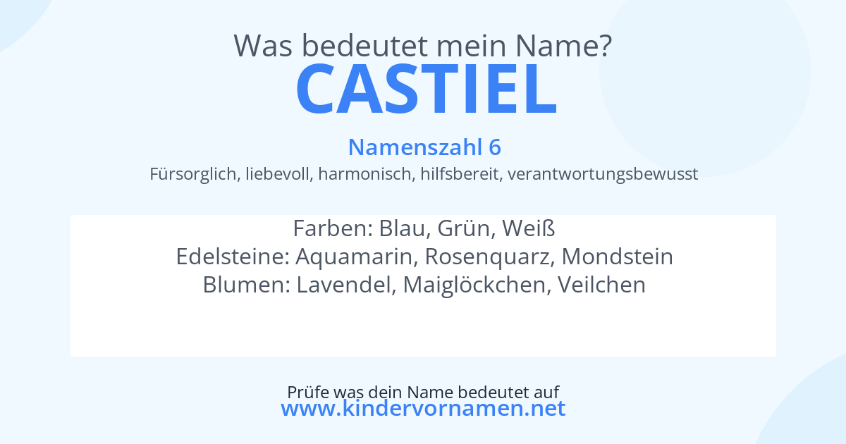 Was bedeutet der Name Castiel?