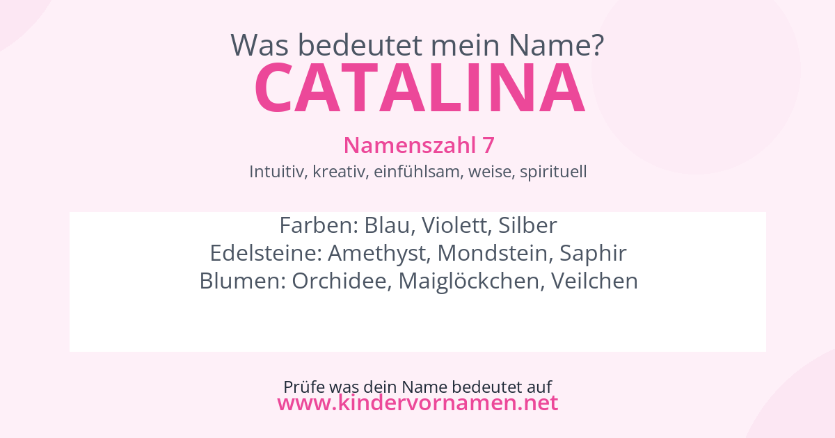 Was bedeutet der Name Catalina?