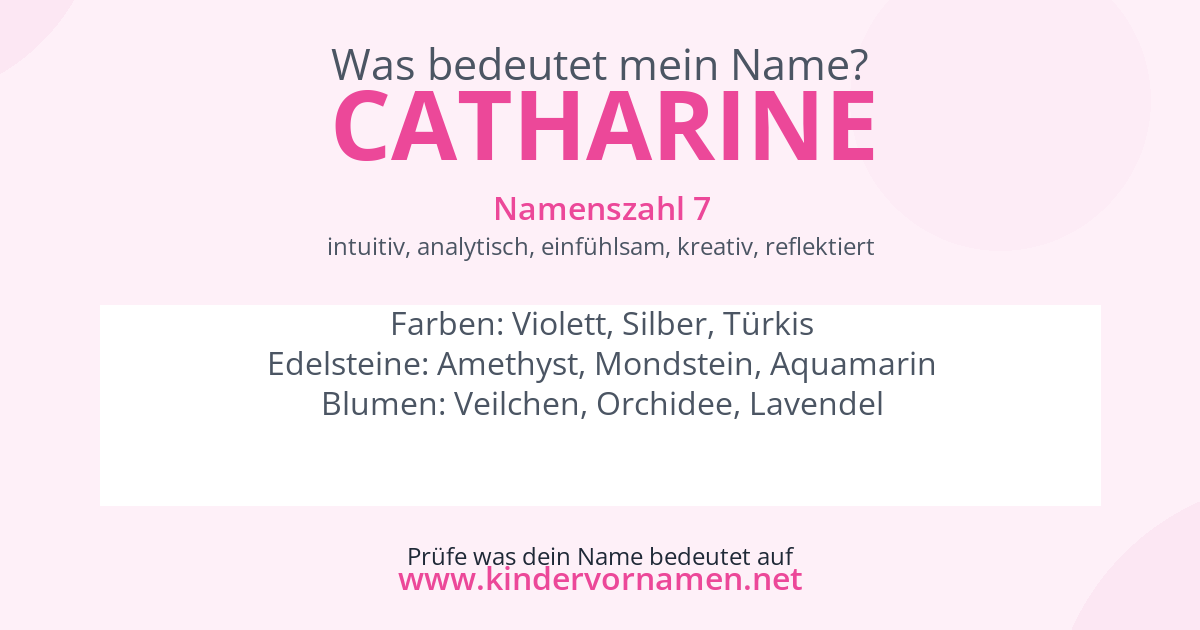 Was bedeutet der Name Catharine?
