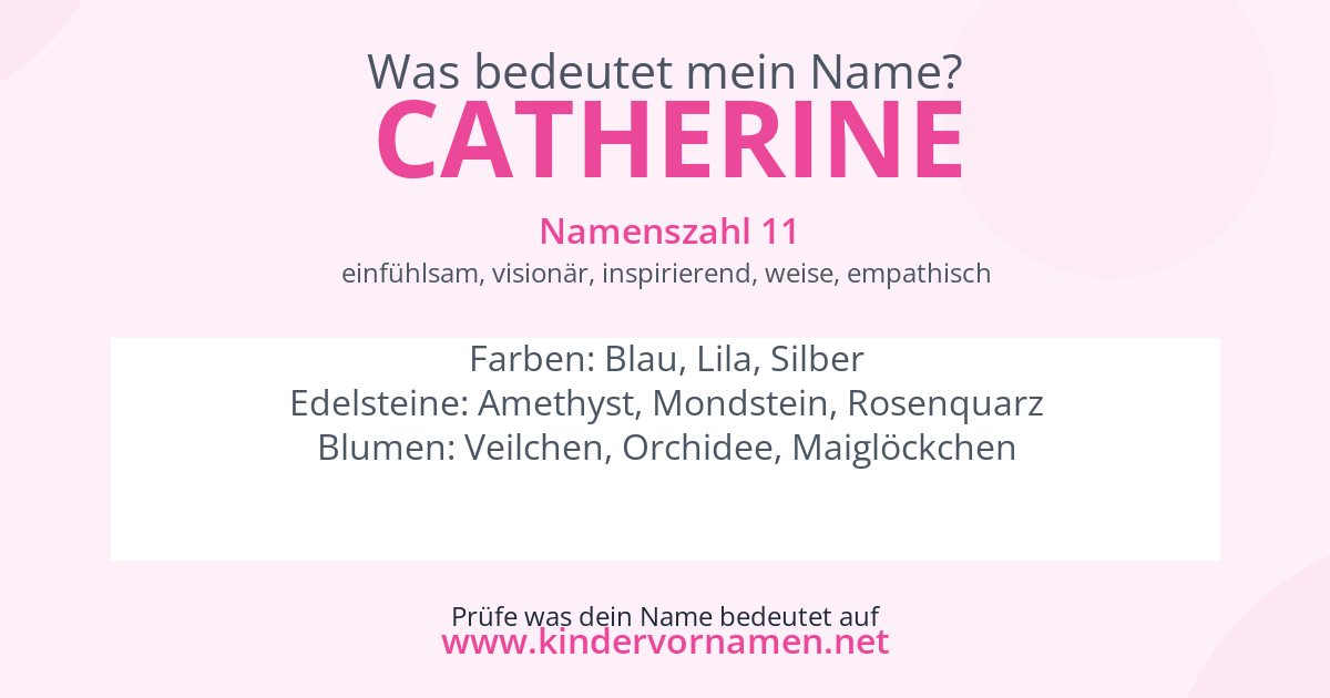 Was bedeutet der Name Catherine?