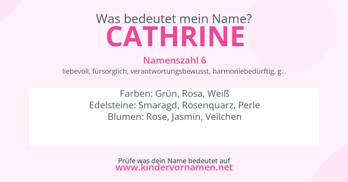 Was bedeutet der Name Cathrine?
