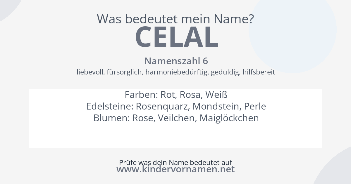 Was bedeutet der Name Celal?