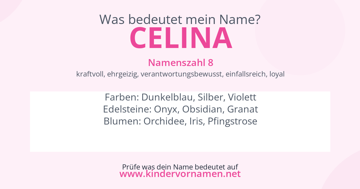 Was bedeutet der Name Celina?