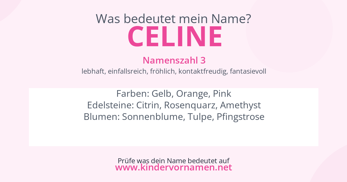 Was bedeutet der Name Celine?