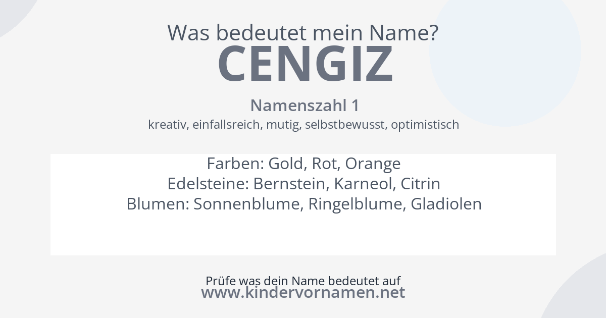 Was bedeutet der Name Cengiz?