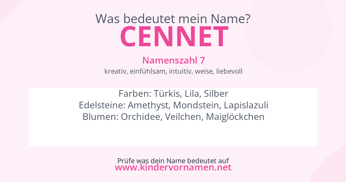 Was bedeutet der Name Cennet?