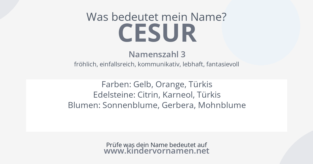 Was bedeutet der Name Cesur?