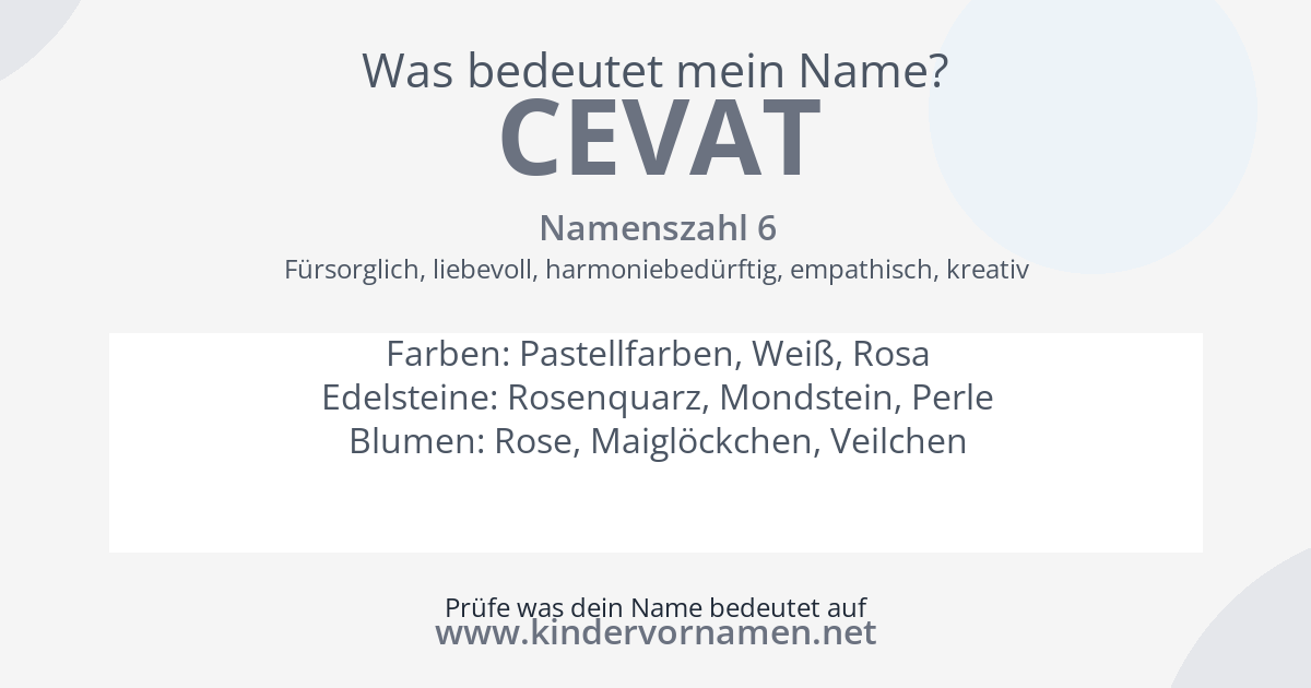 Was bedeutet der Name Cevat?