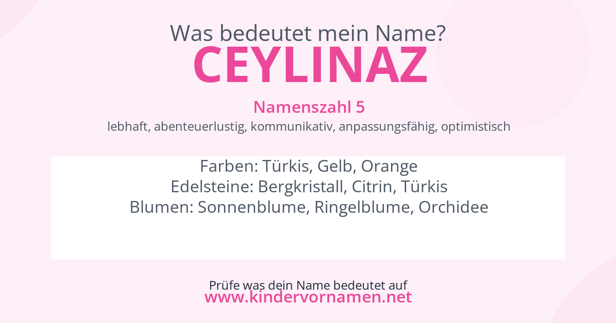 Was bedeutet der Name Ceylinaz?