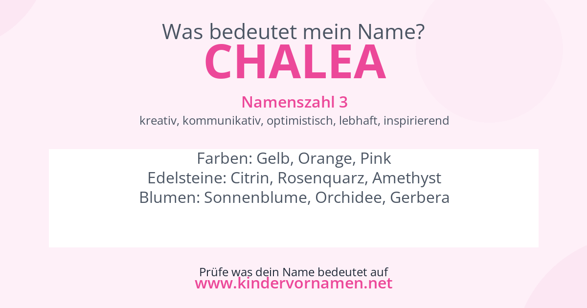 Was bedeutet der Name Chalea?