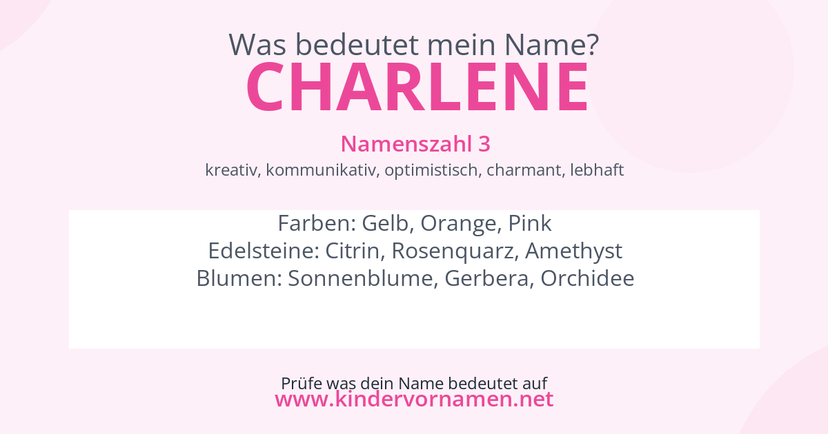 Was bedeutet der Name Charlene?