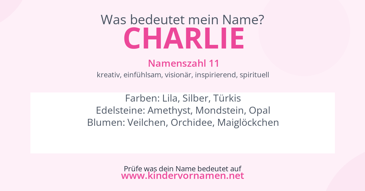 Was bedeutet der Name Charlie?