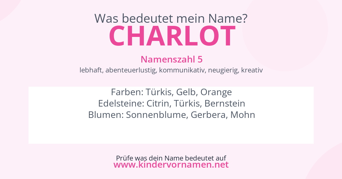 Was bedeutet der Name Charlot?