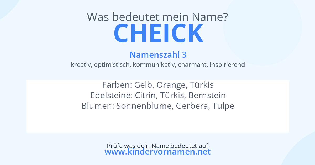Was bedeutet der Name Cheick?