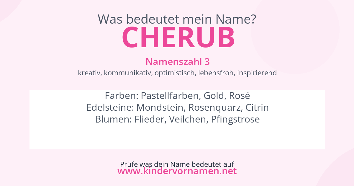 Was bedeutet der Name Cherub?