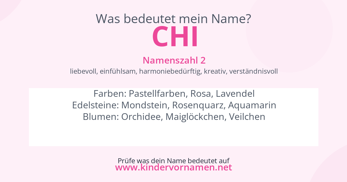 Was bedeutet der Name Chi?