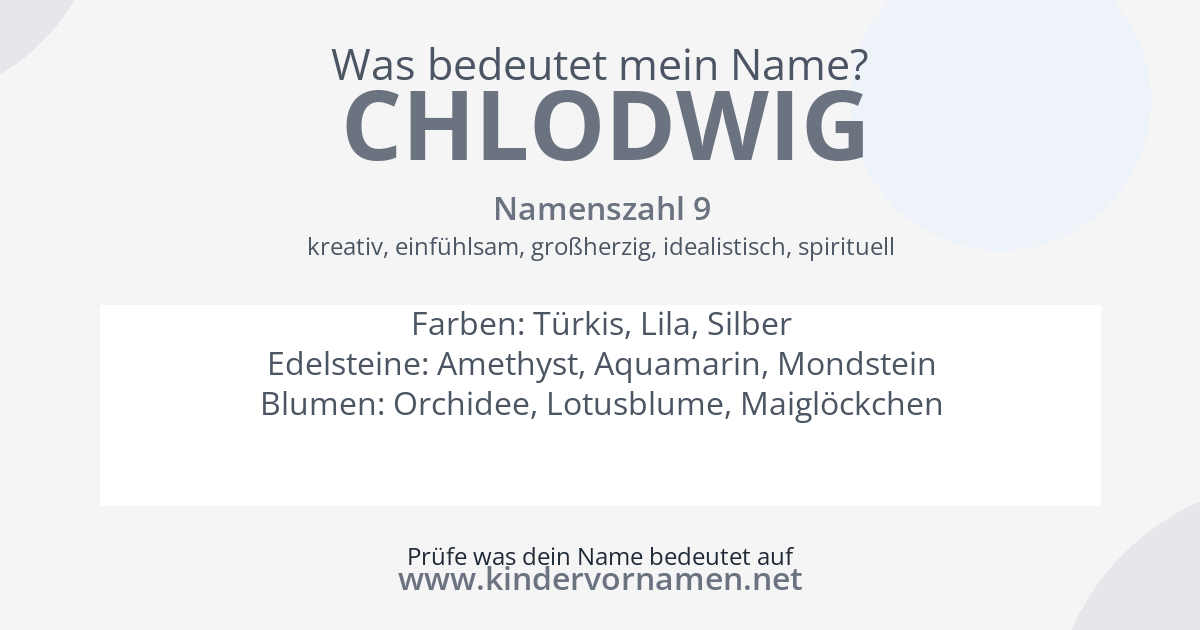Was bedeutet der Name Chlodwig?