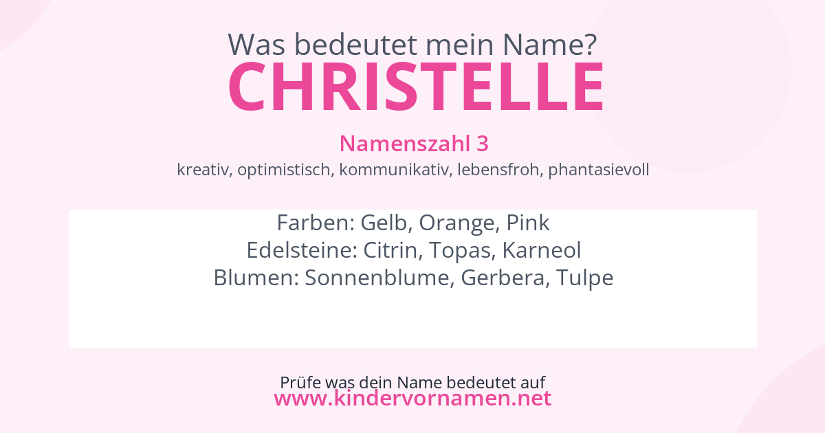 Was bedeutet der Name Christelle?