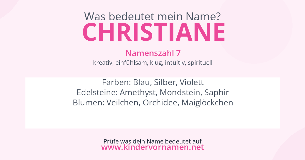 Was bedeutet der Name Christiane?
