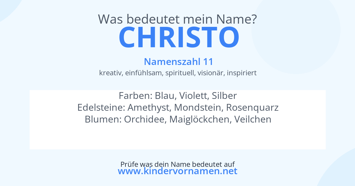 Was bedeutet der Name Christo?