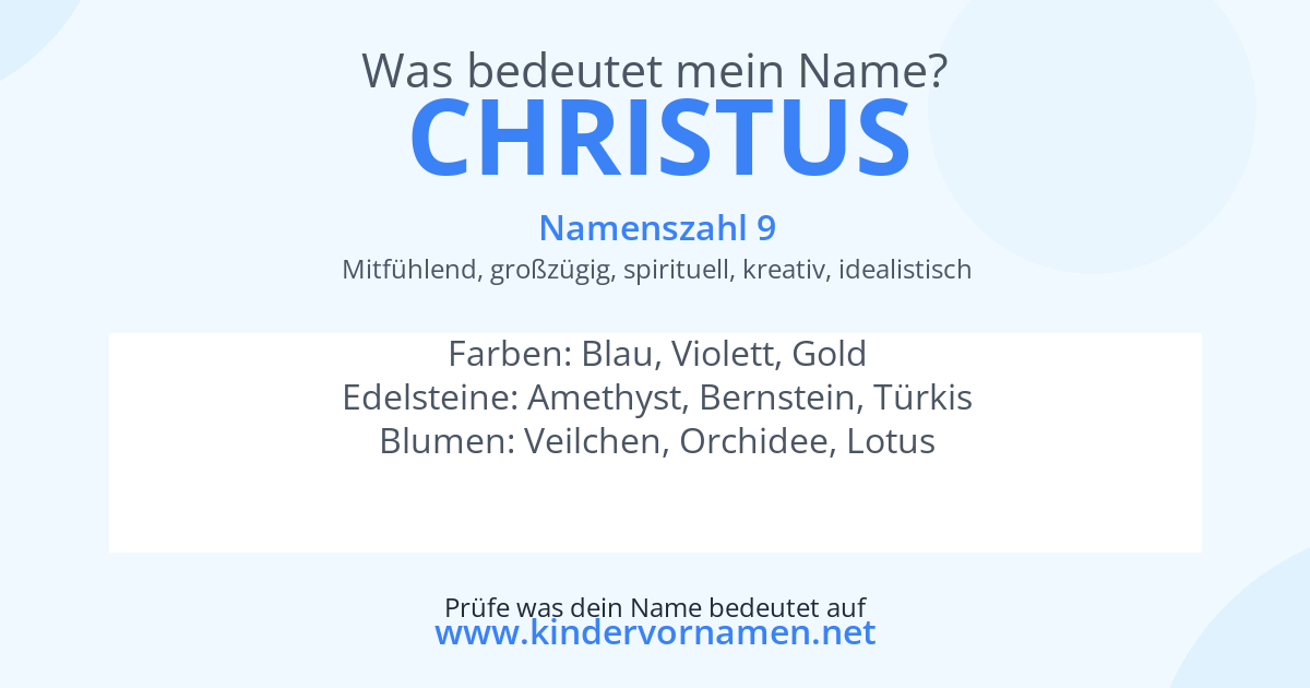 Was bedeutet der Name Christus?