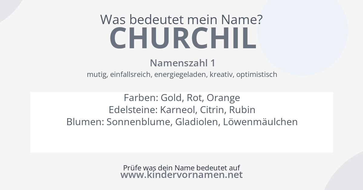 Was bedeutet der Name Churchil?