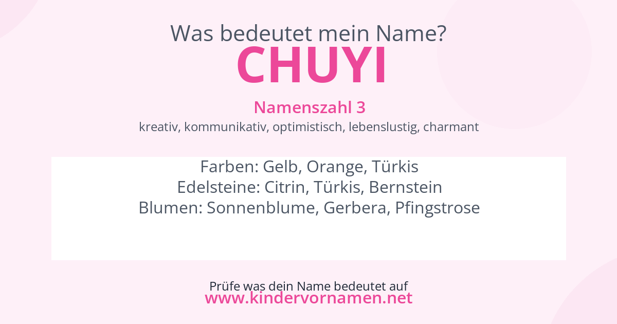 Was bedeutet der Name Chuyi?