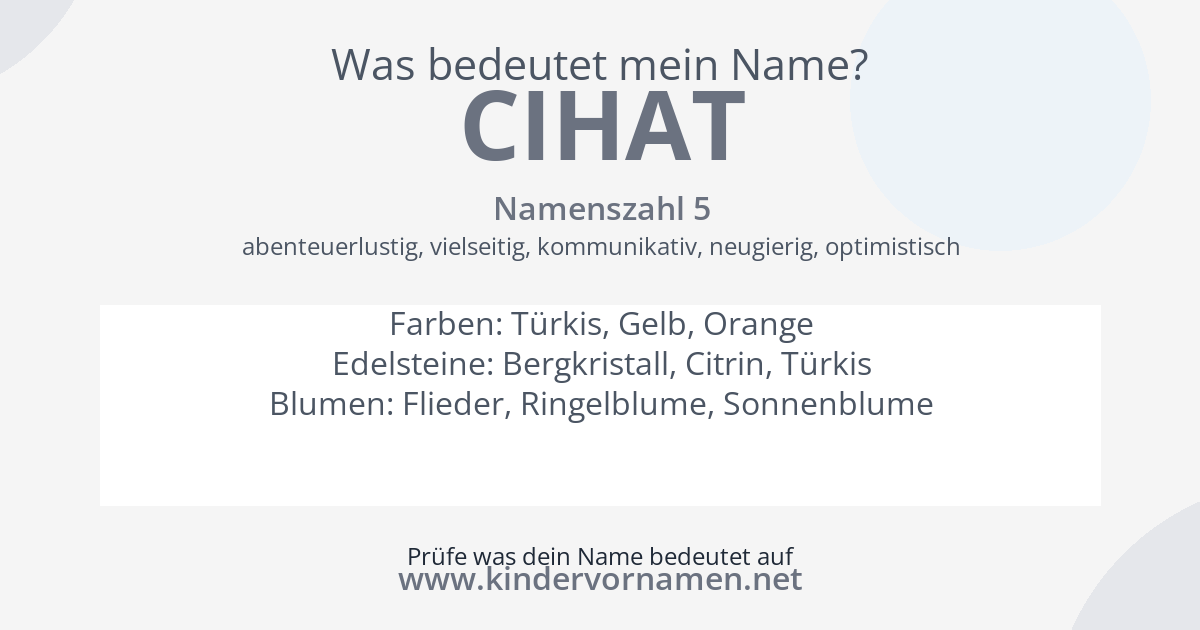 Was bedeutet der Name Cihat?