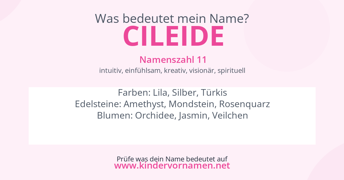 Was bedeutet der Name Cileide?