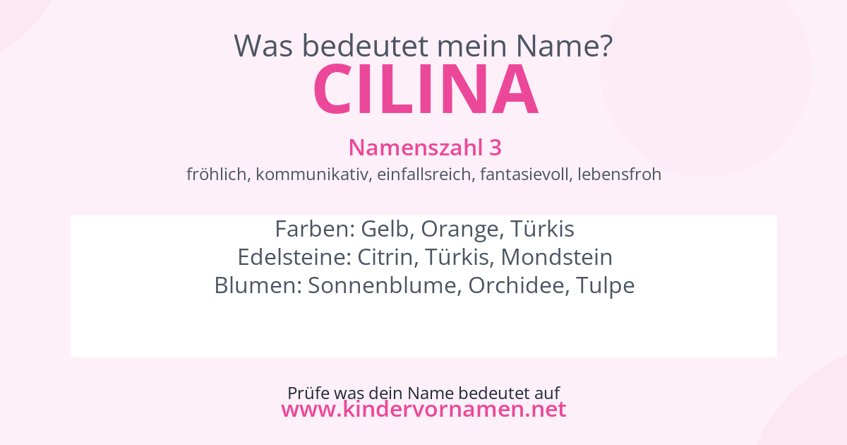 Was bedeutet der Name Cilina?