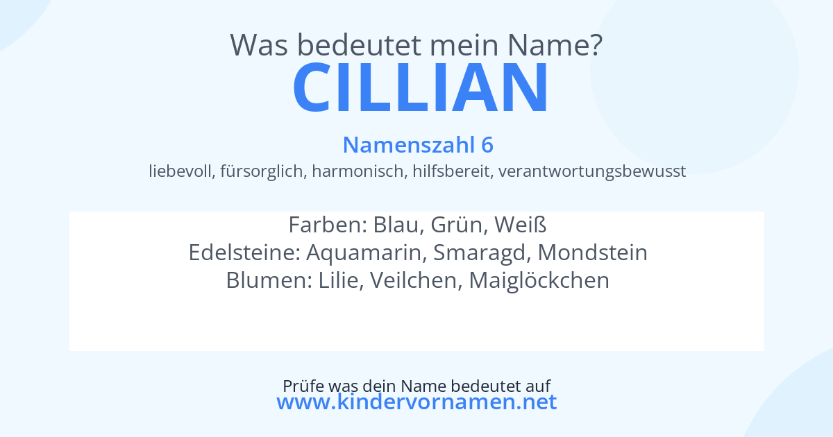 Was bedeutet der Name Cillian?