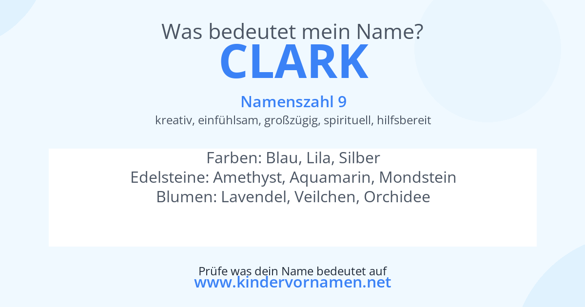 Was bedeutet der Name Clark?