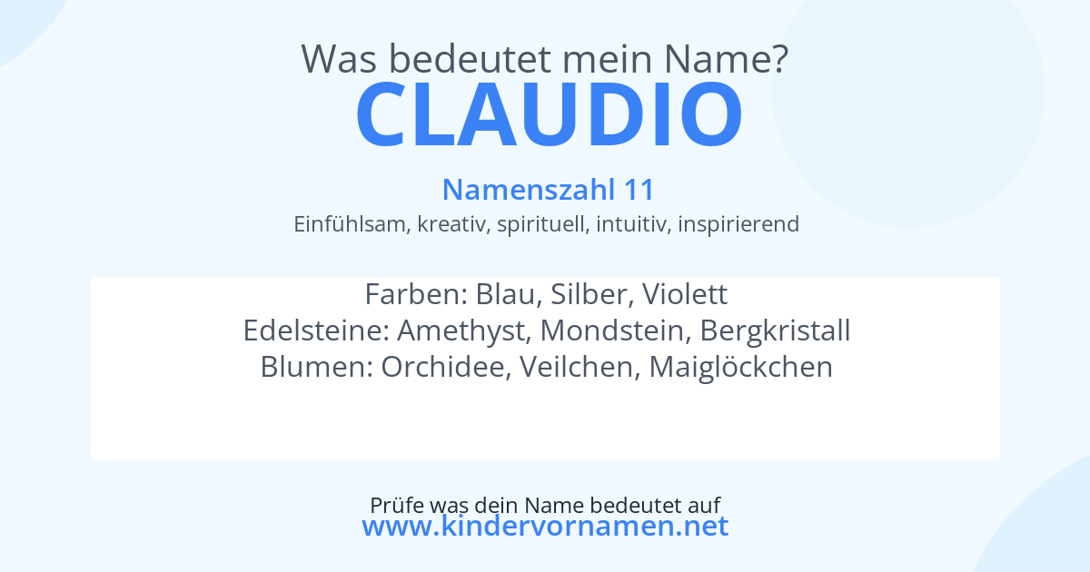 Was bedeutet der Name Claudio?