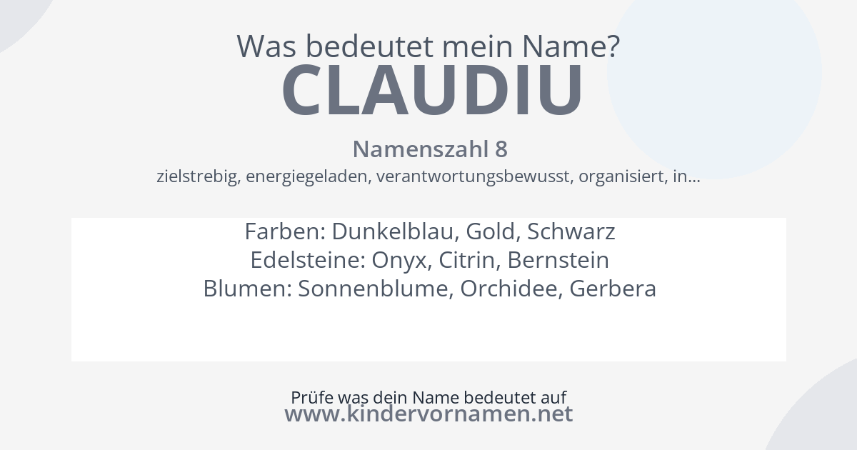 Was bedeutet der Name Claudiu?