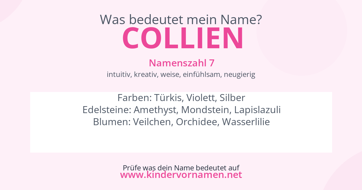 Was bedeutet der Name Collien?