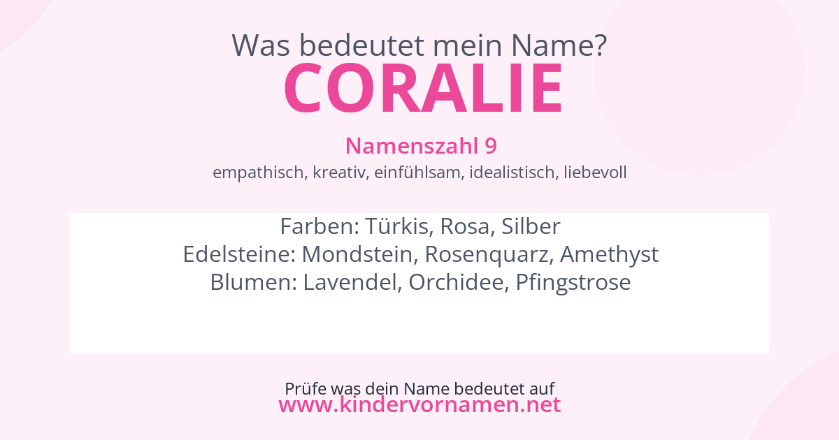 Was bedeutet der Name Coralie?
