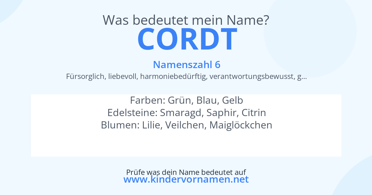 Was bedeutet der Name Cordt?
