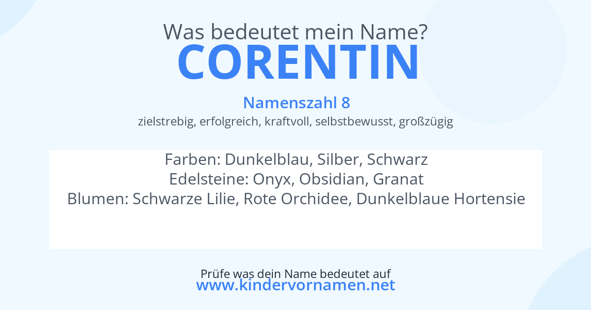Was bedeutet der Name Corentin?