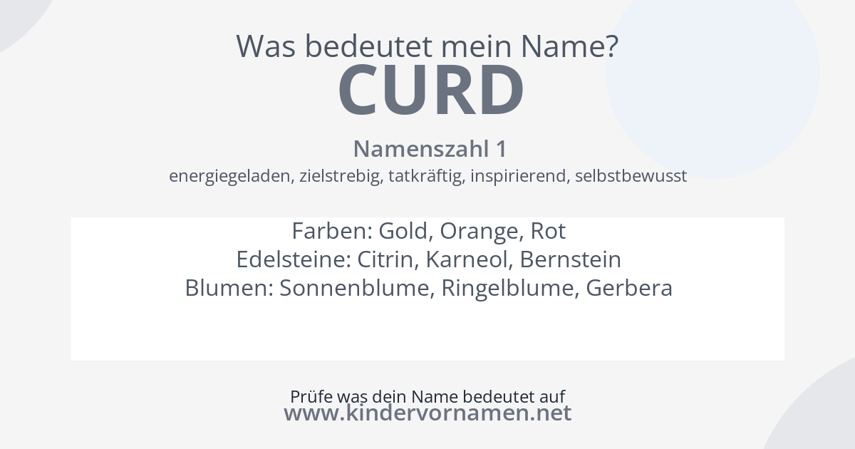 Was bedeutet der Name Curd?