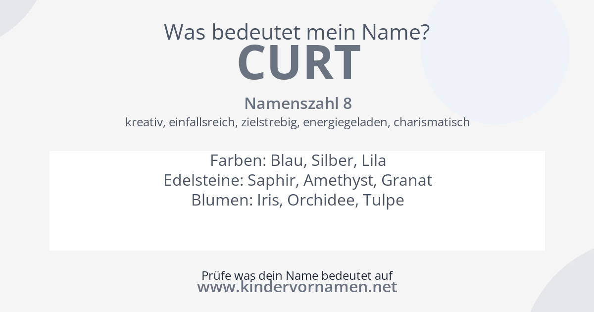 Was bedeutet der Name Curt?