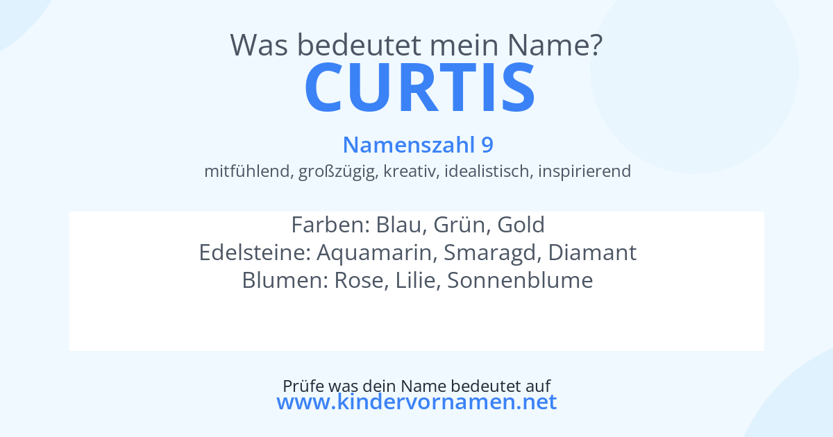 Was bedeutet der Name Curtis?