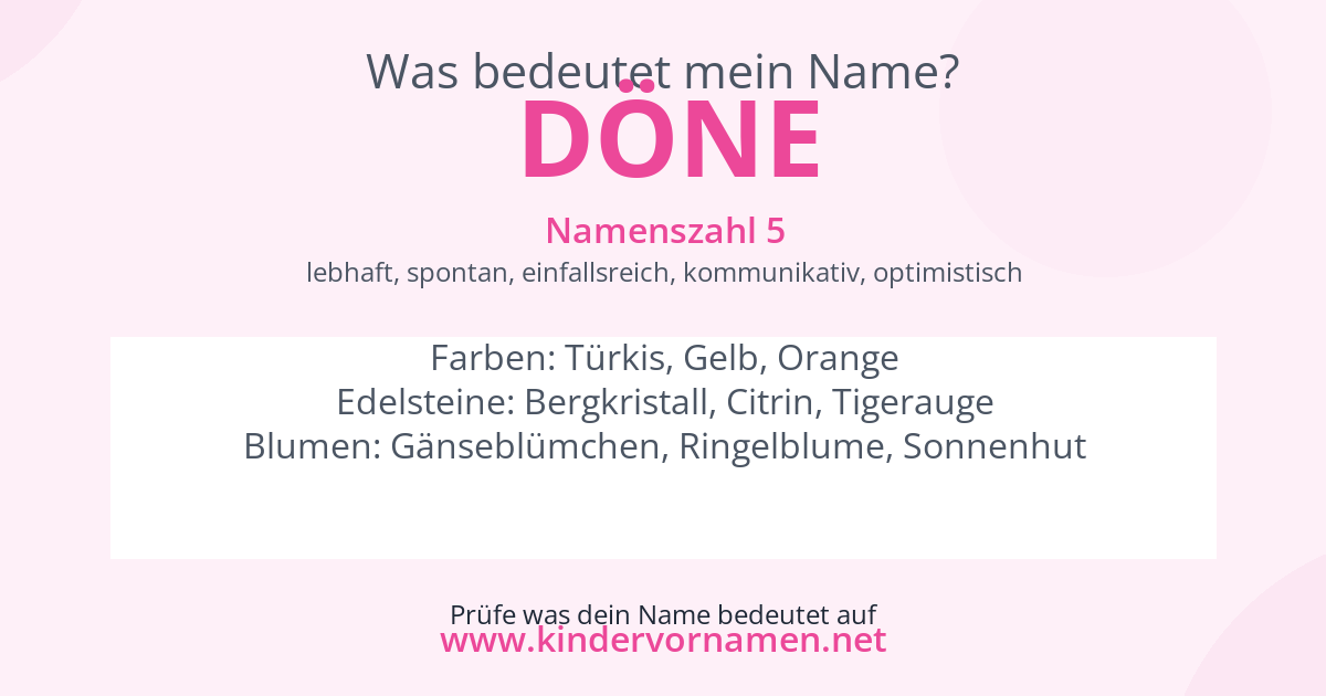 Was bedeutet der Name Döne?