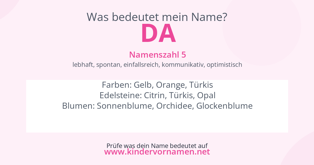 Was bedeutet der Name Da?