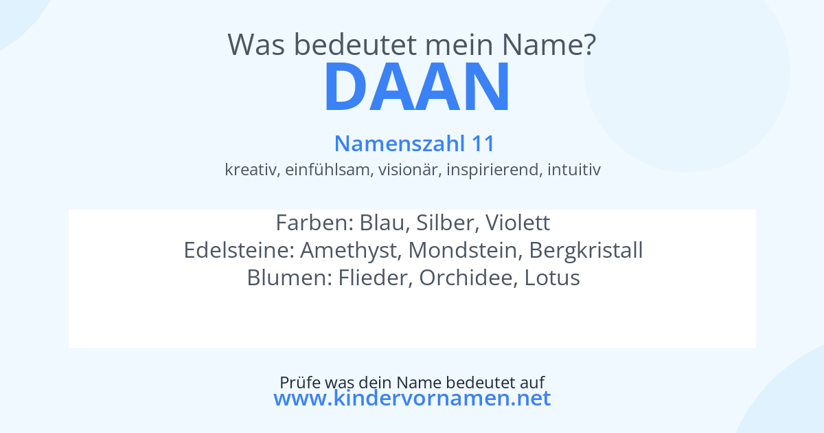 Was bedeutet der Name Daan?