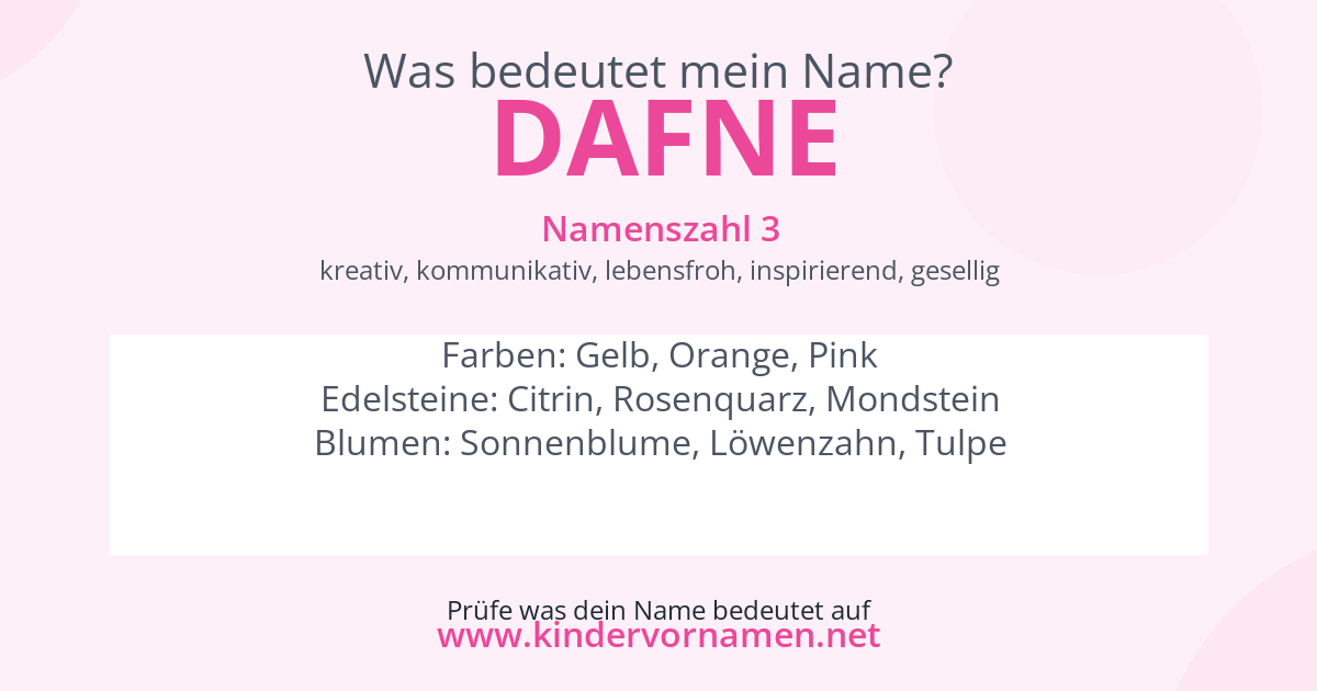 Was bedeutet der Name Dafne?