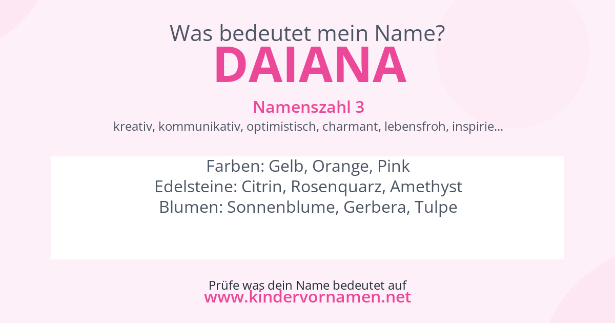 Was bedeutet der Name Daiana?